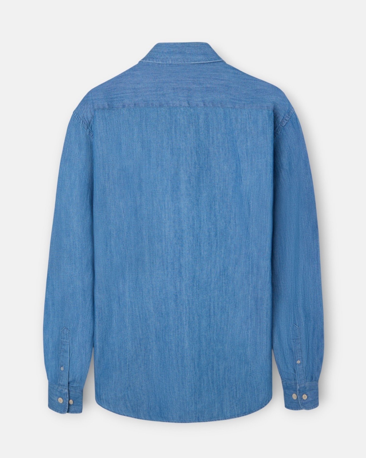 Camisa Jeans Sport Denim de Corte Regular Fit Azul denim-5