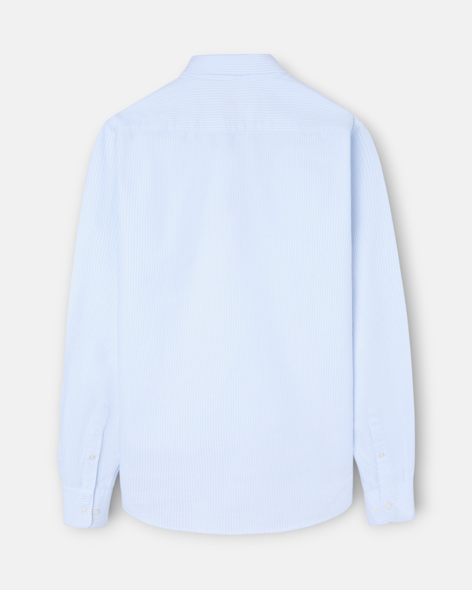Camisa Oxford Regular Fit Às Riscas em Celeste Azul-celeste-5