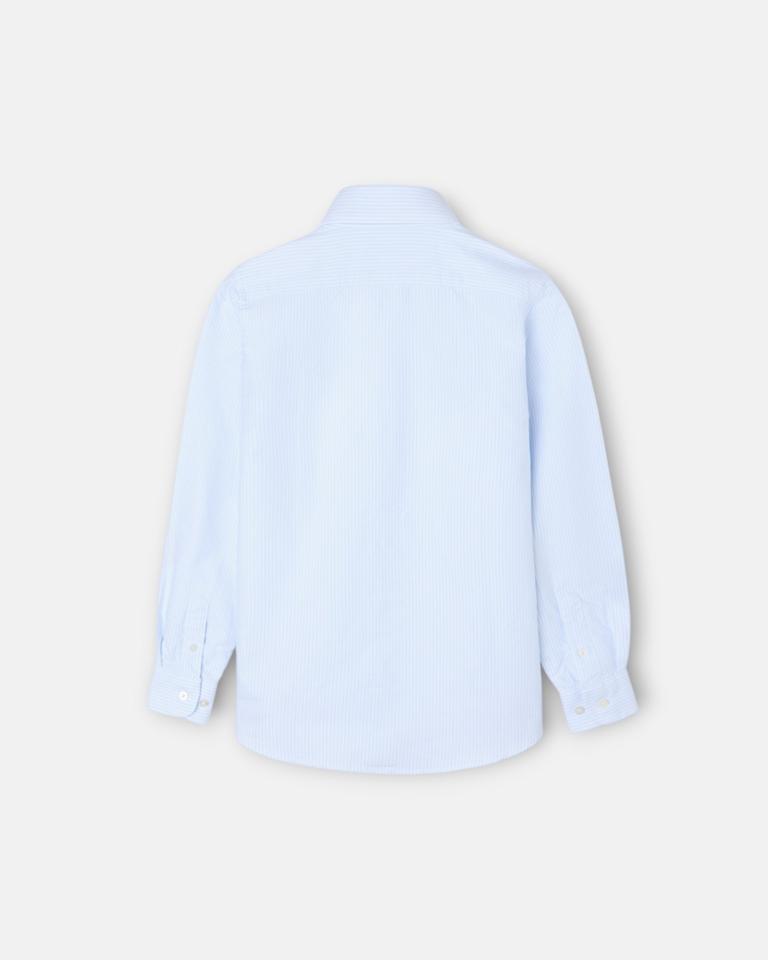 Camisa Sport Infantil Oxford Às Riscas em Celeste Silbon Azul-celeste-5