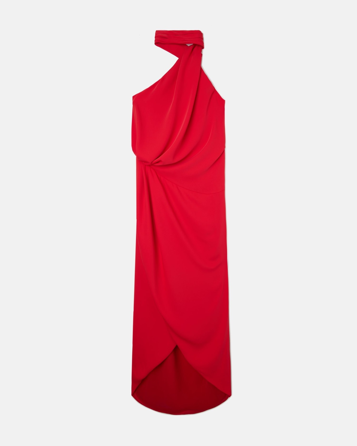 Vestido Caprile X Silbon Halter em Vermelho Vermelho-4