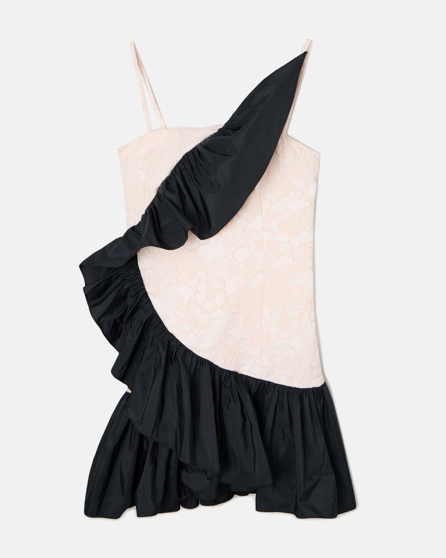 Vestido Caprile X Silbon Bicolor com Folho em Marfim Preto / Natural-4