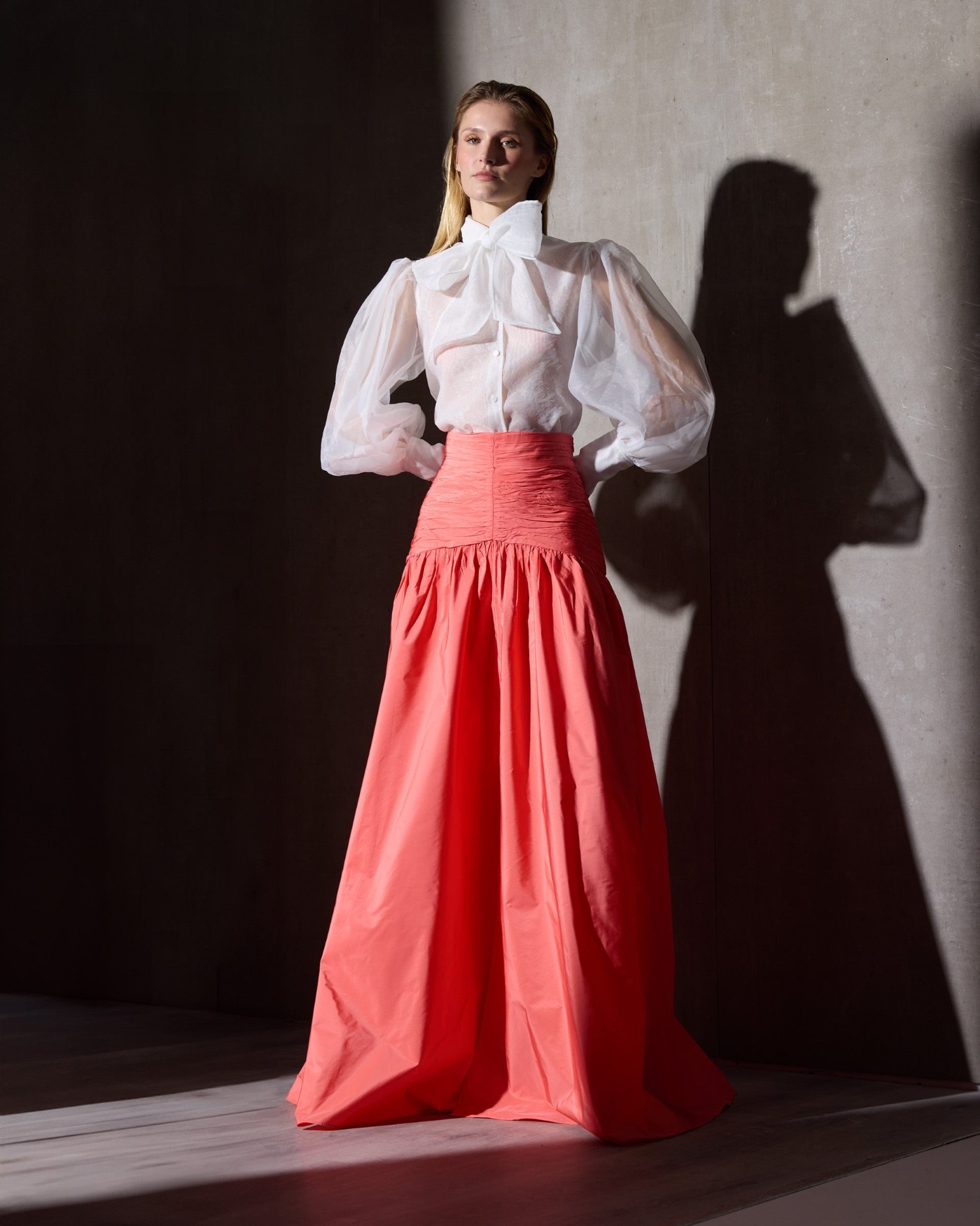 Imagem 0 de Camisa Caprile X Silbon de Organza em Branco