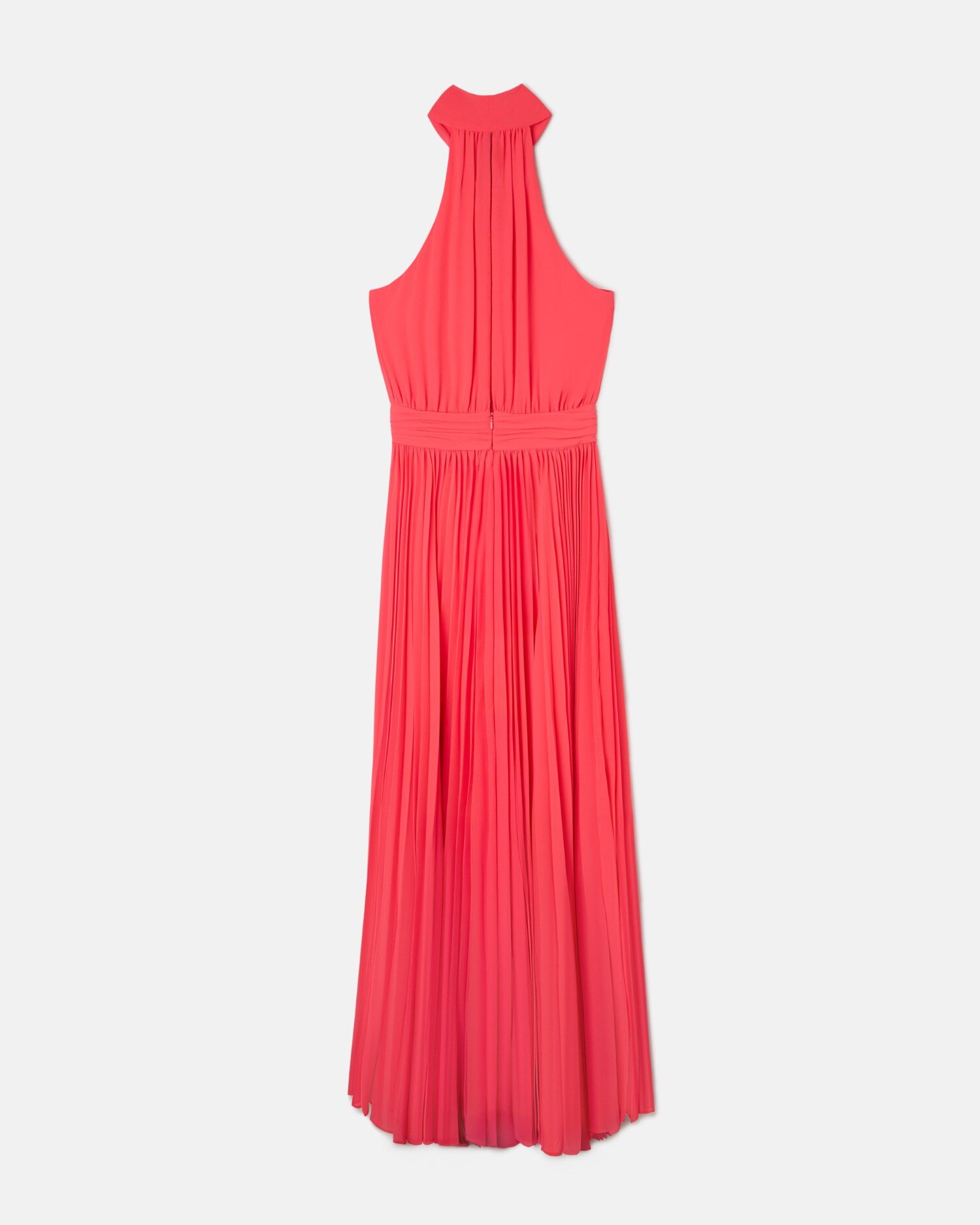 Vestido Caprile X Silbon Plissado Laço Coral Coral-5