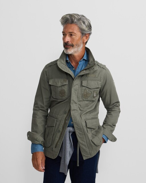 Imagem 0 de Casaco Militar com Patches Dye