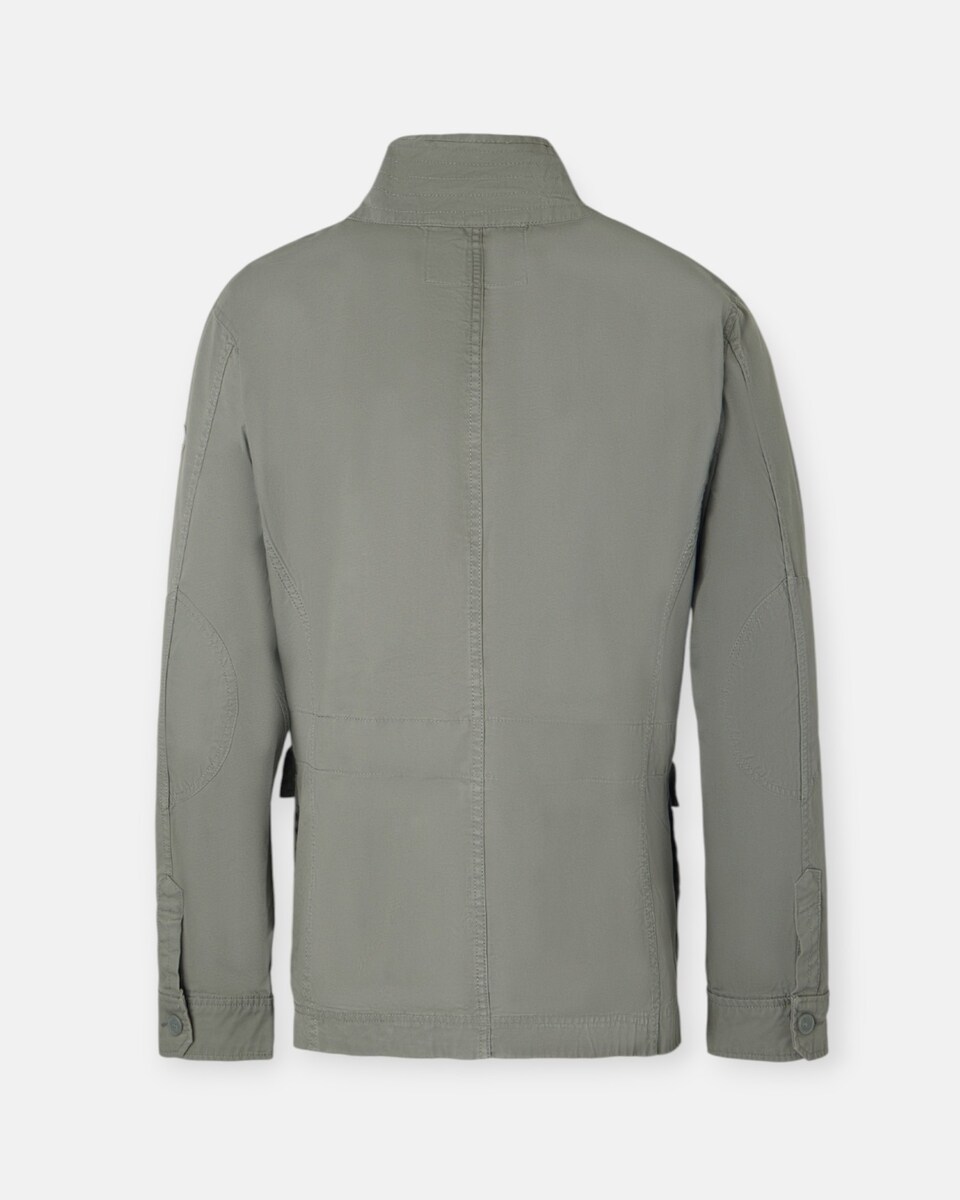 Casaco Militar com Patches Dye Verde-5