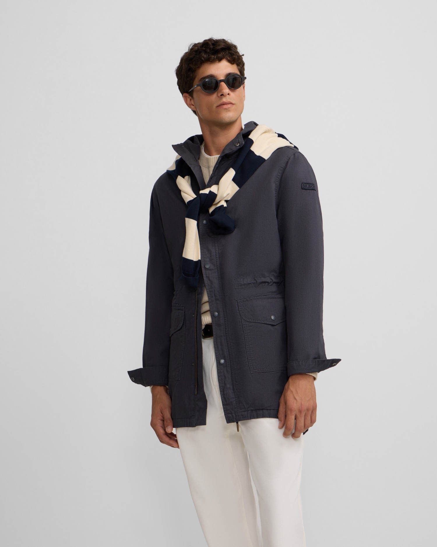 Imagem 0 de Parka Casual Azul-marinho