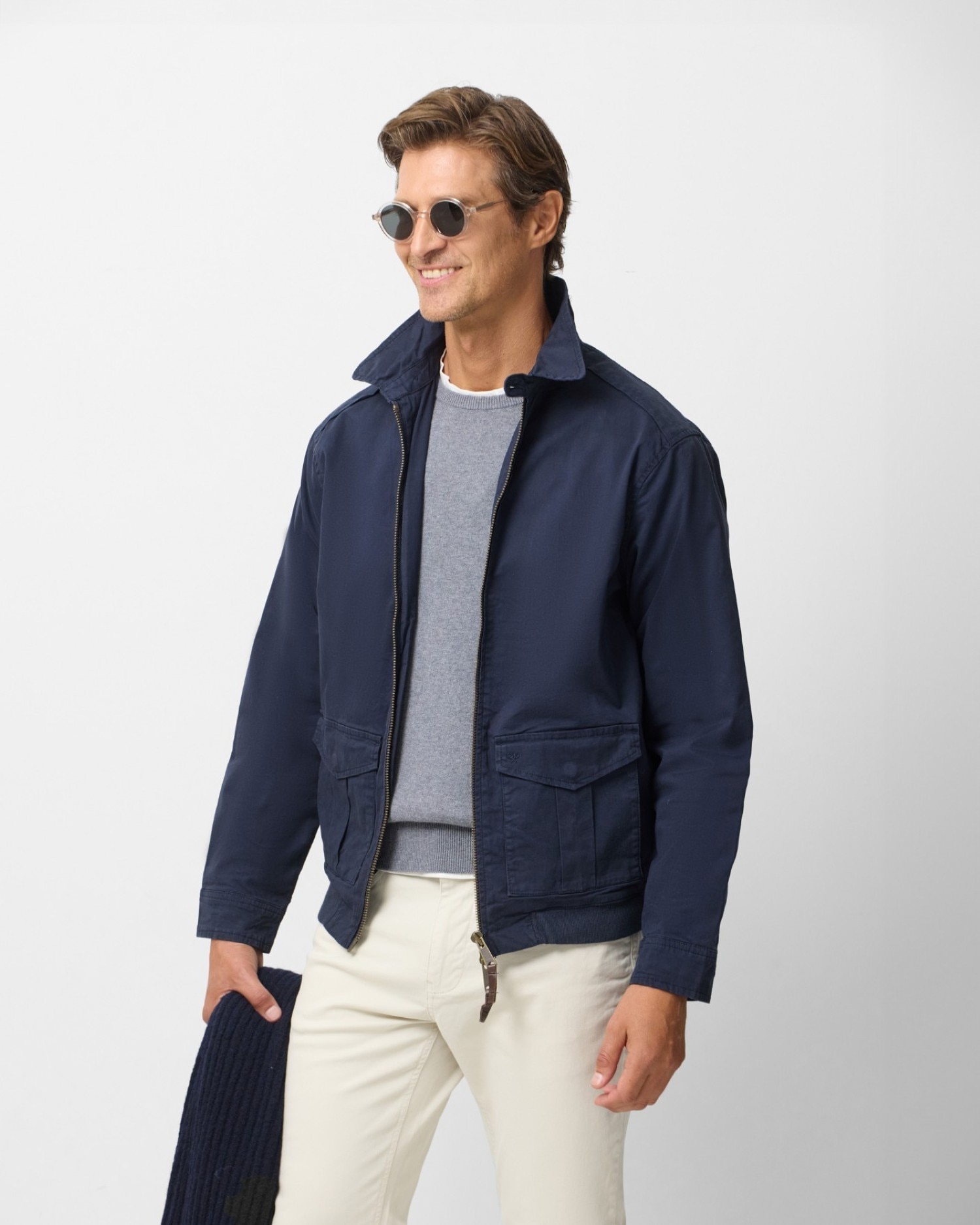 Blusão Garment Dye Azul-marinho-1