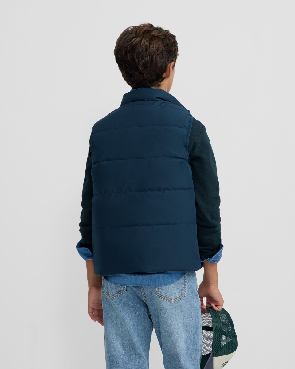 Colete Infantil Reversível Verde-marinho Multicolor-2