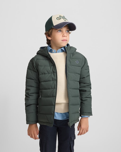 Imagem 0 de Blusão Acolchoado Reversível Marinho Verde