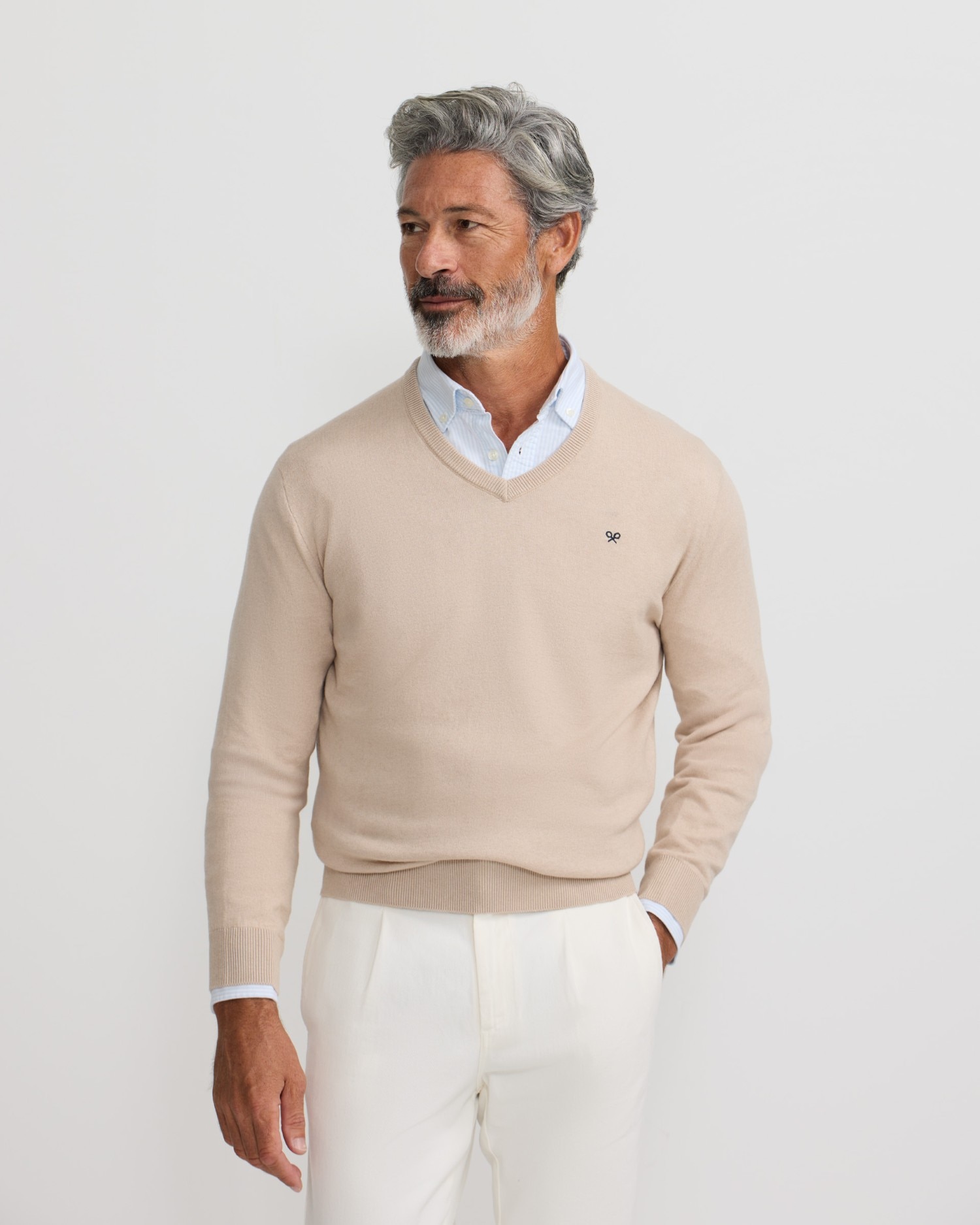 Imagem 0 de Camisola Classic com Gola em V