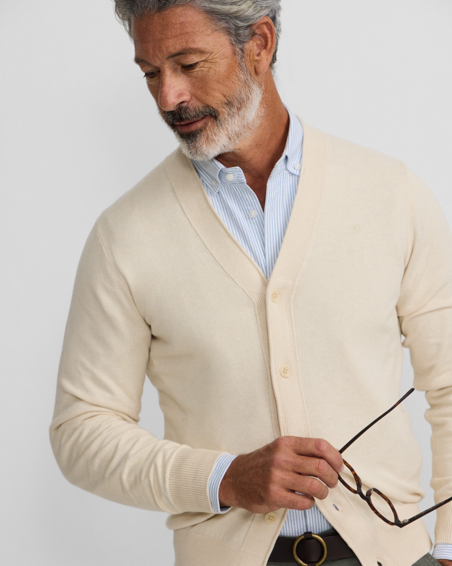 Cárdigan Classic Bege-3