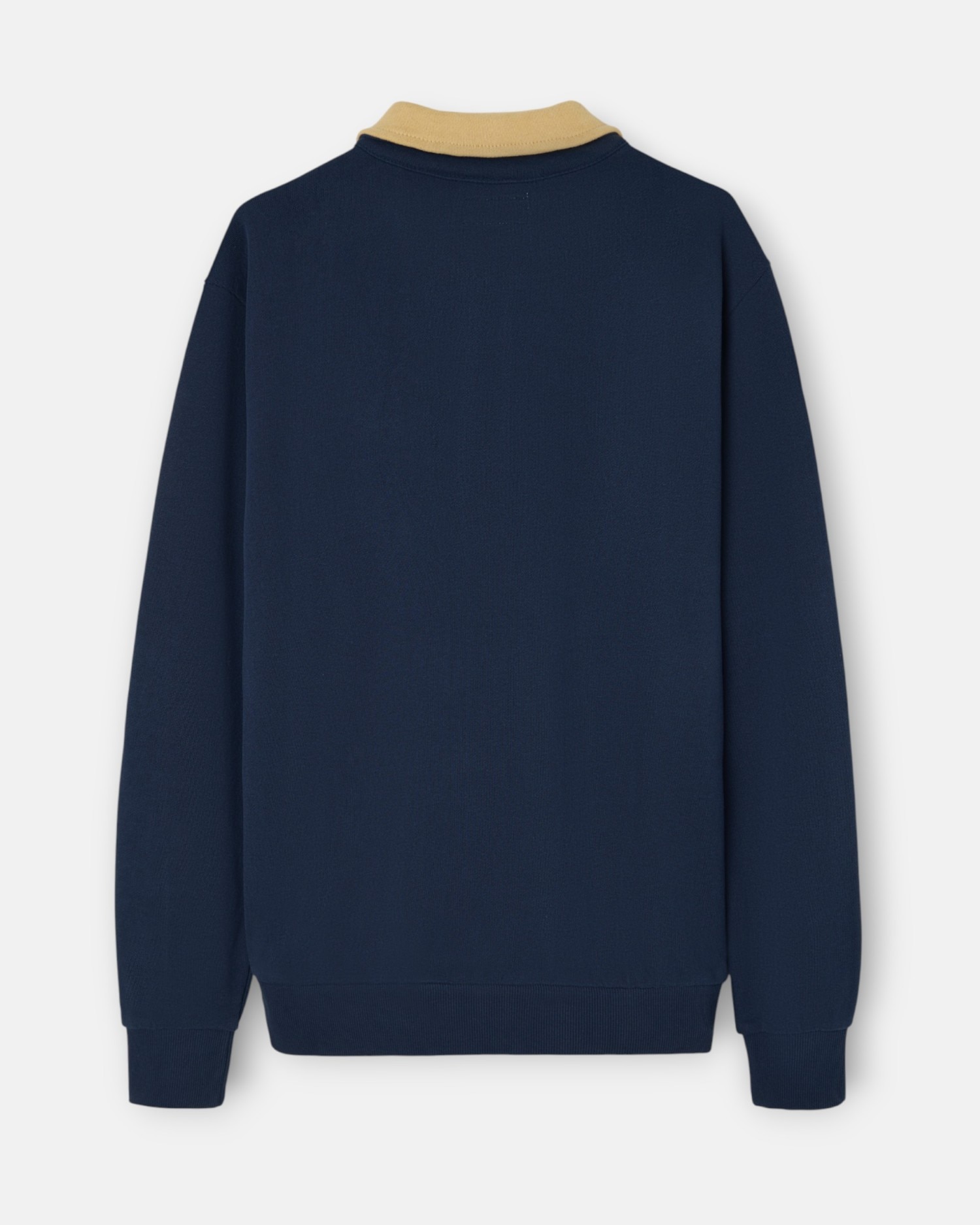 Sweatshirts com Fecho Zip de Gola em Contraste Azul-marinho-2