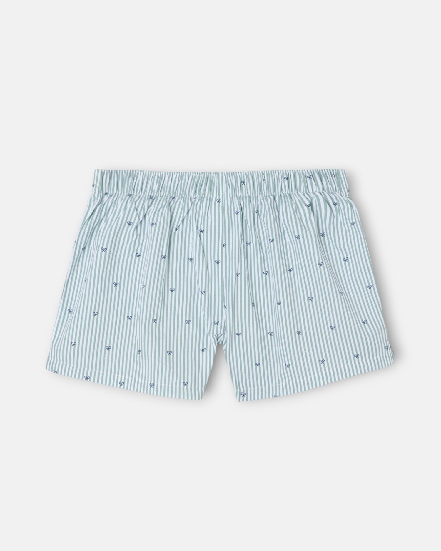 Boxers Às Riscas Raquetes em Verde Azul / Verde-2