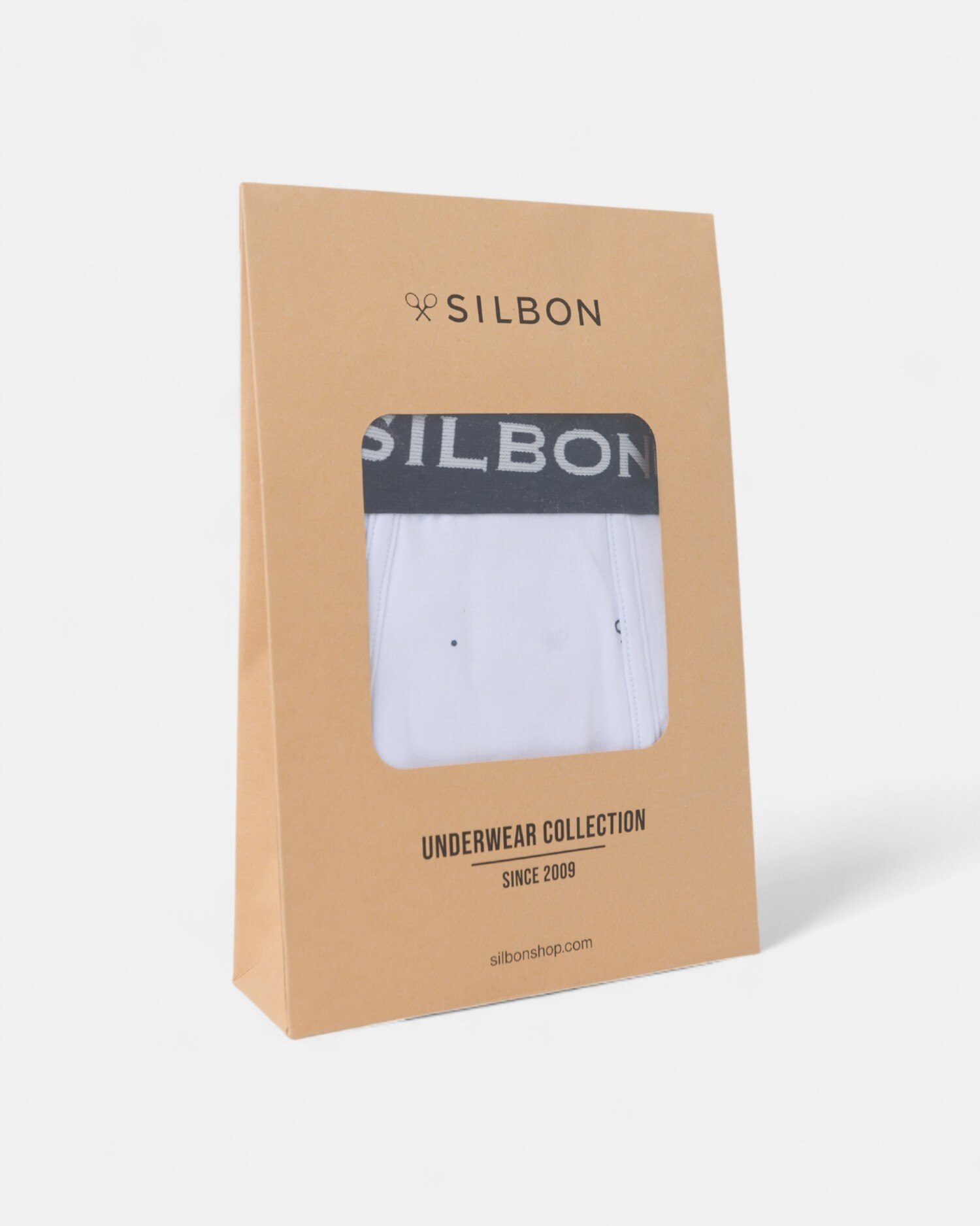 Boxer Raquetes Pontos em Branco Branco-3