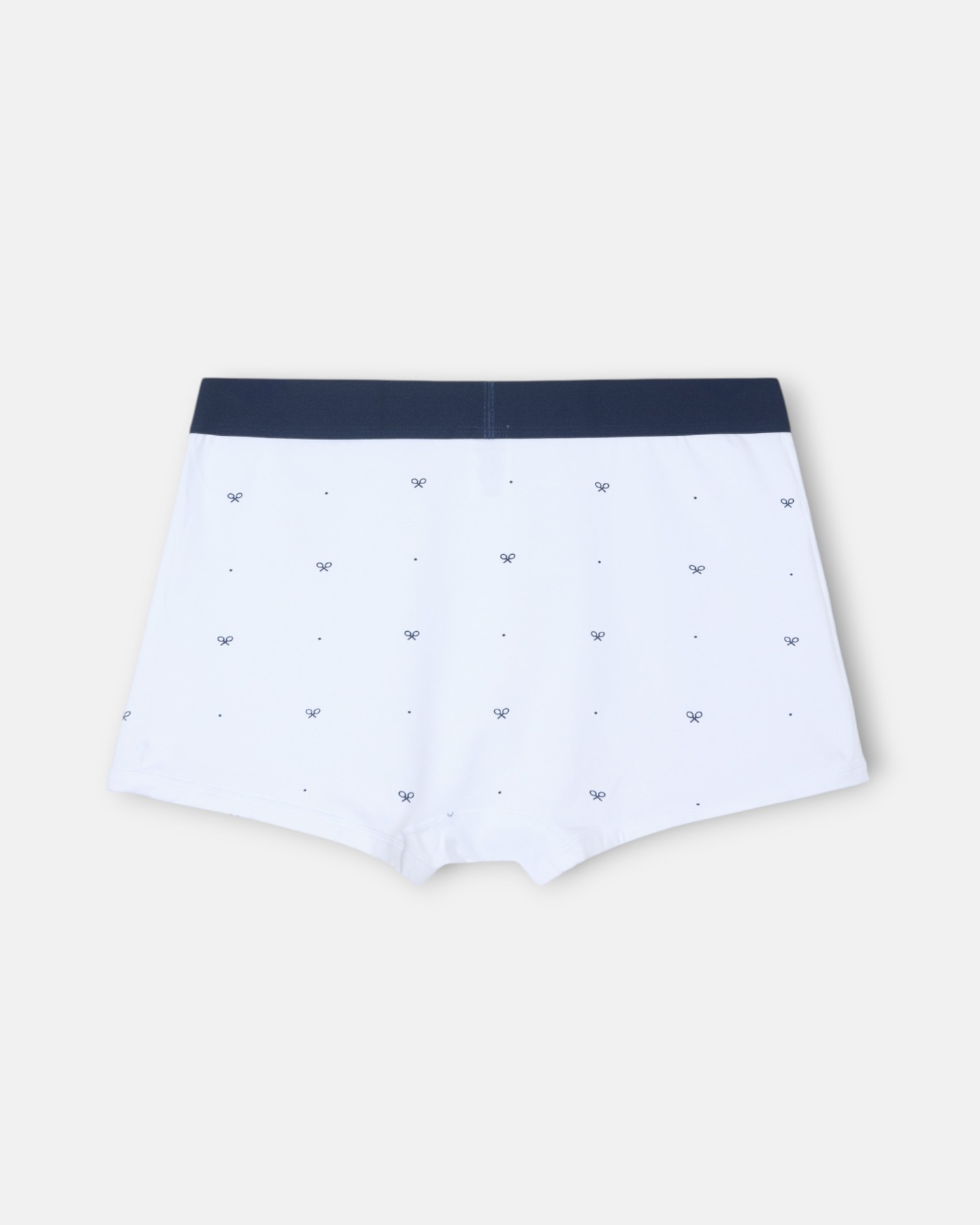Boxer Raquetes Pontos em Branco Branco-2