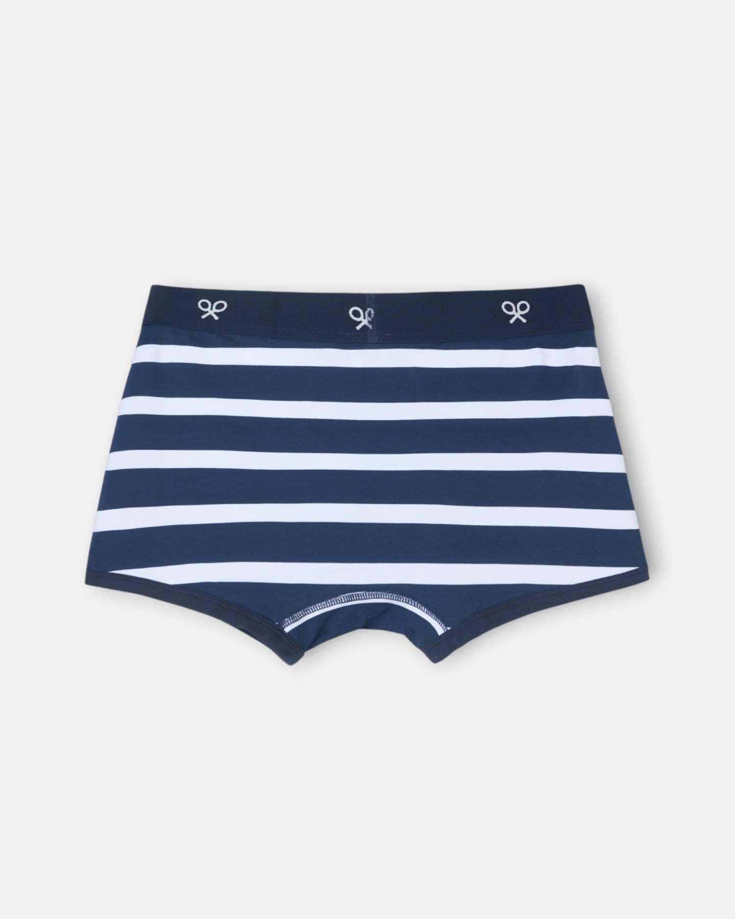 Boxer Às Riscas Marinho de Malha Azul-marinho-2