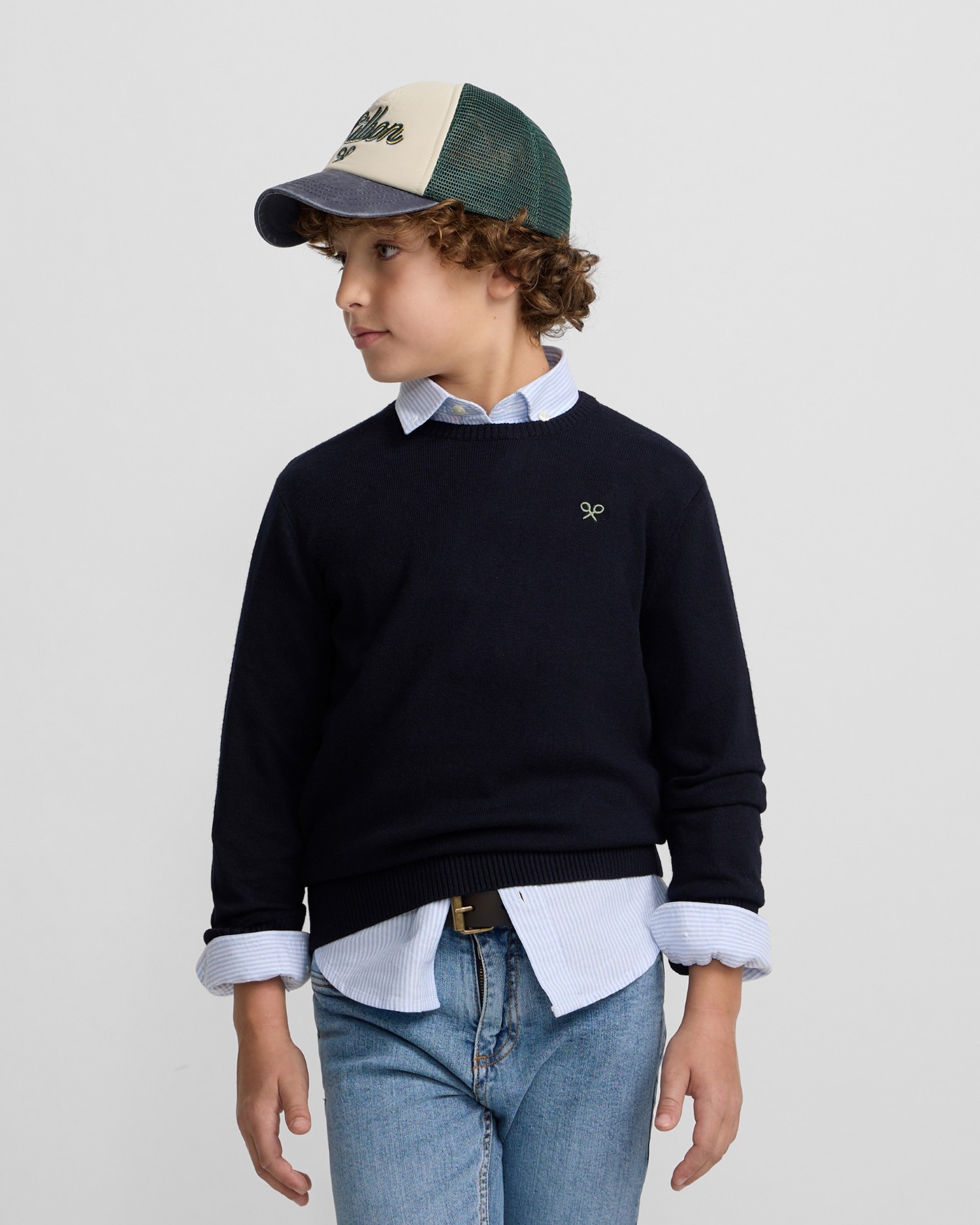 Imagem 0 de Camisola Infantil Round Neck Azul-marinho