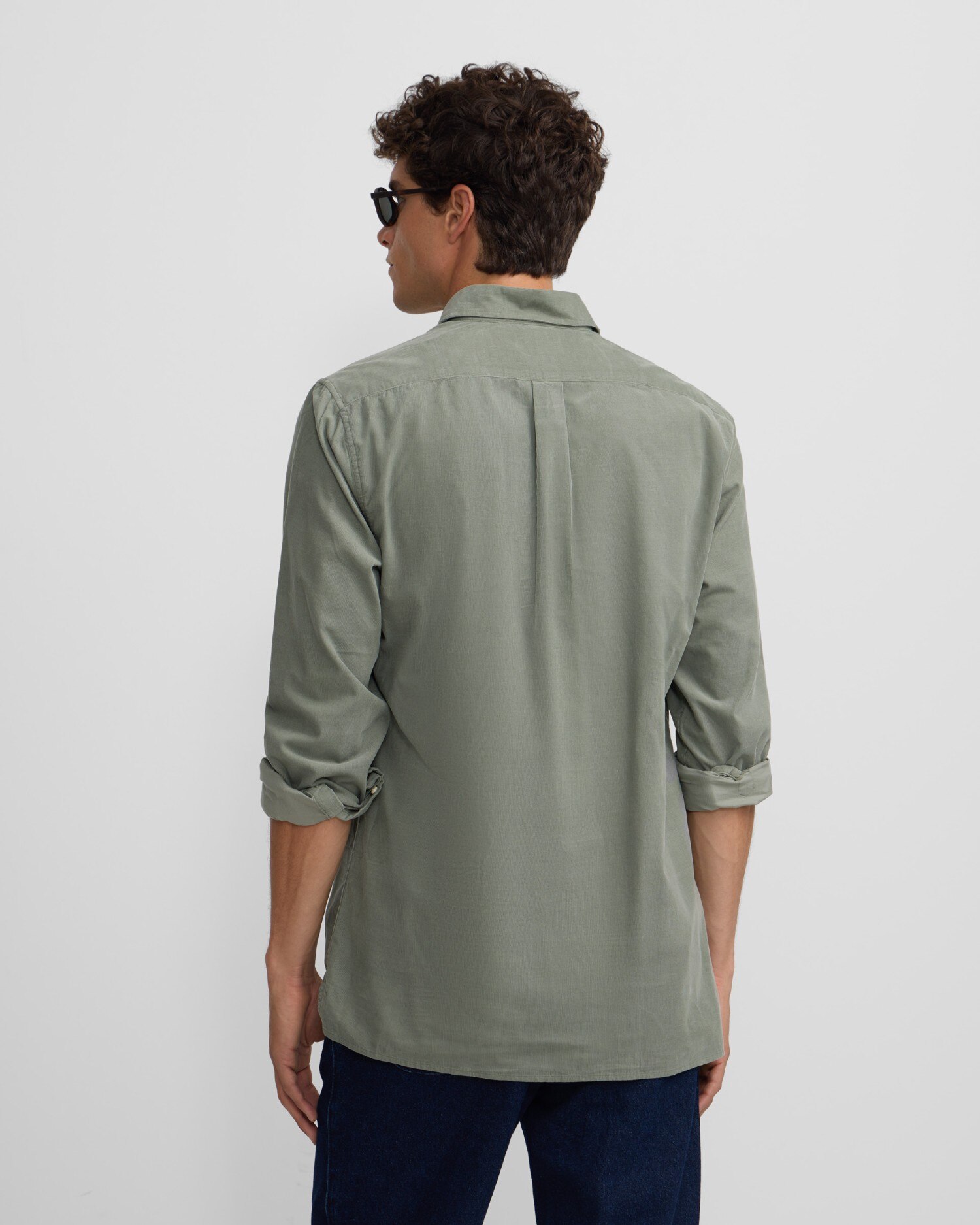 Camisa Polo Sport de Bombazina em Verde-claro Verde-claro-3