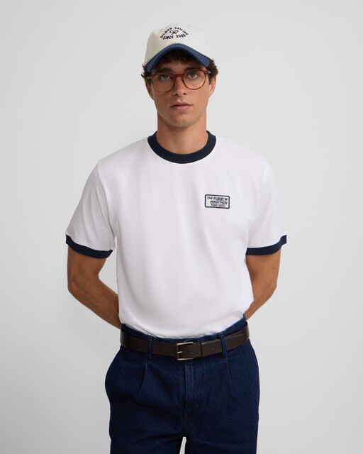 Imagem 0 de T-shirt de Manga Curta Retro Patch Branca