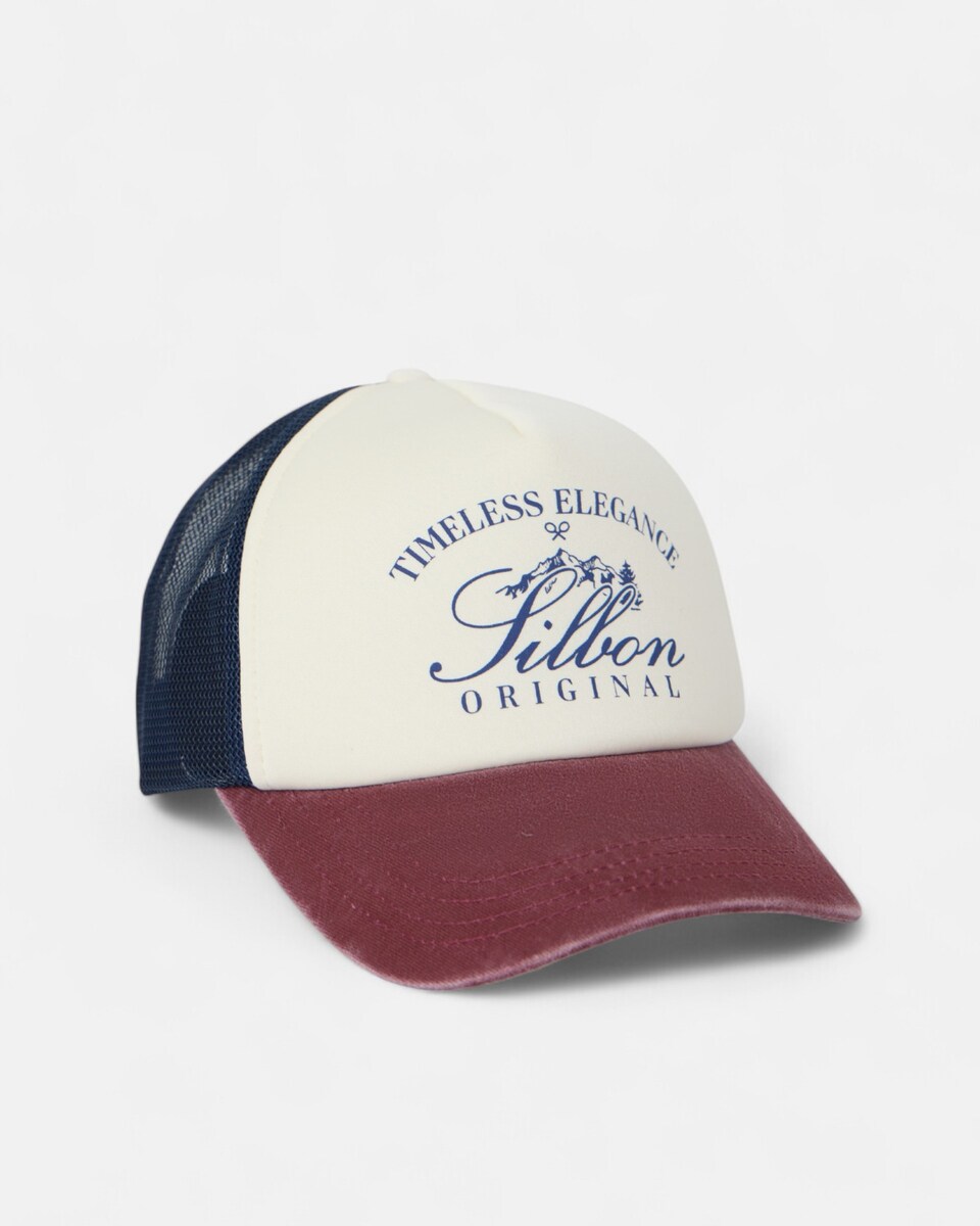 Boné de Baseball Trucker Original Bordeaux Branco / Bordeaux-1