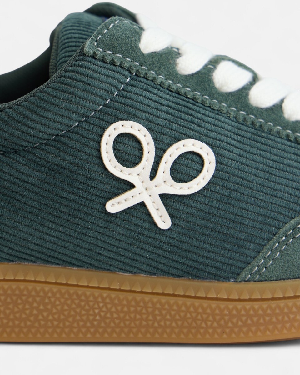 Zapatilla de hombre casual pana verde Verde-2