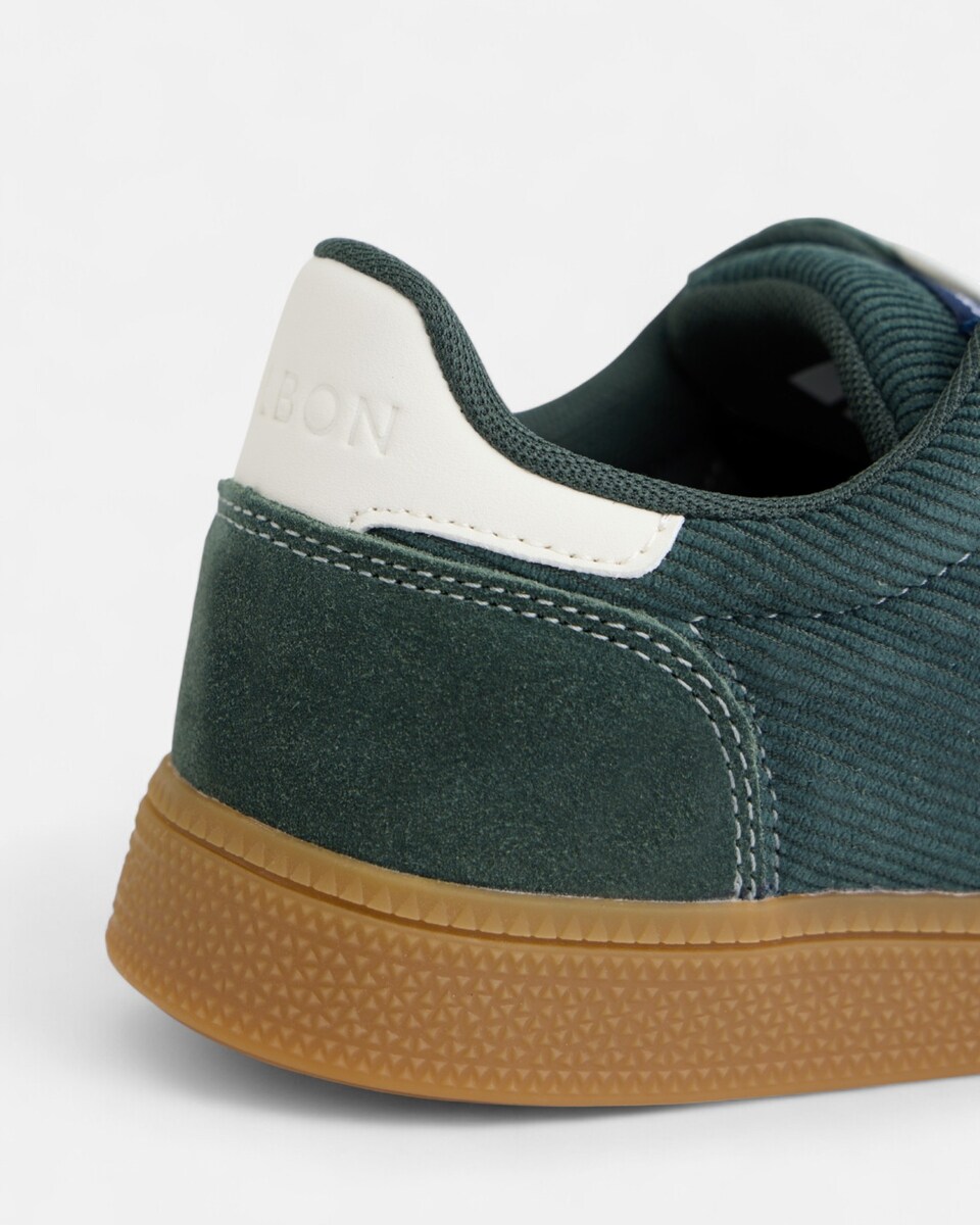 Zapatilla de hombre casual pana verde Verde-3