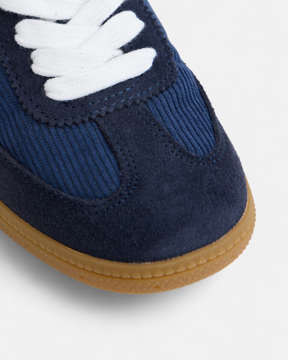 Zapatilla de hombre casual pana azul Azul-5