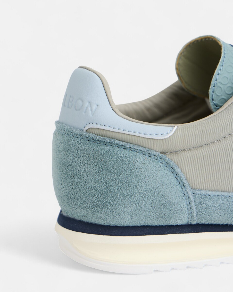 Zapatilla de hombre vintage gris azul Azul-3