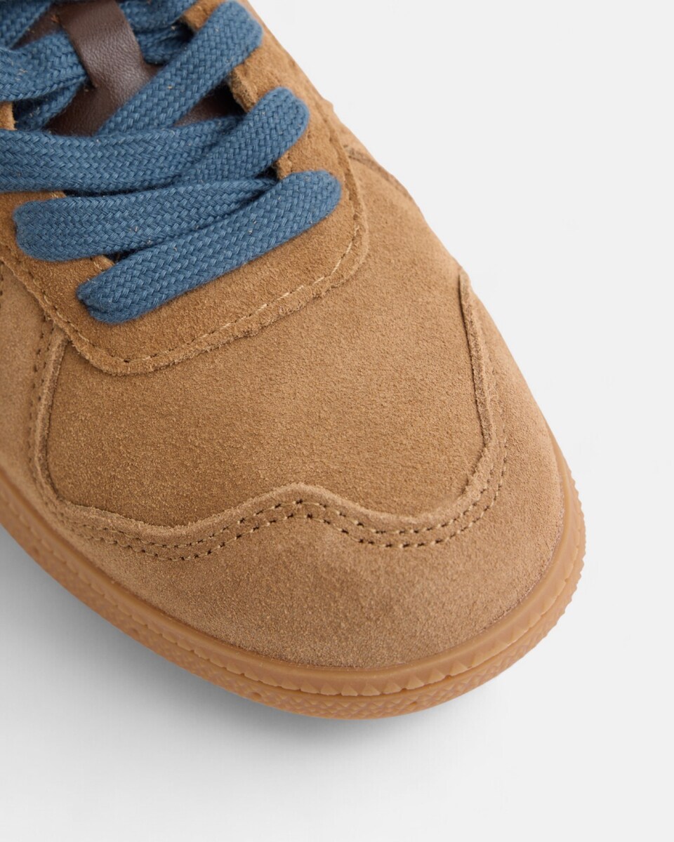 Zapatilla de hombre casual piel mostaza Mostarda-5