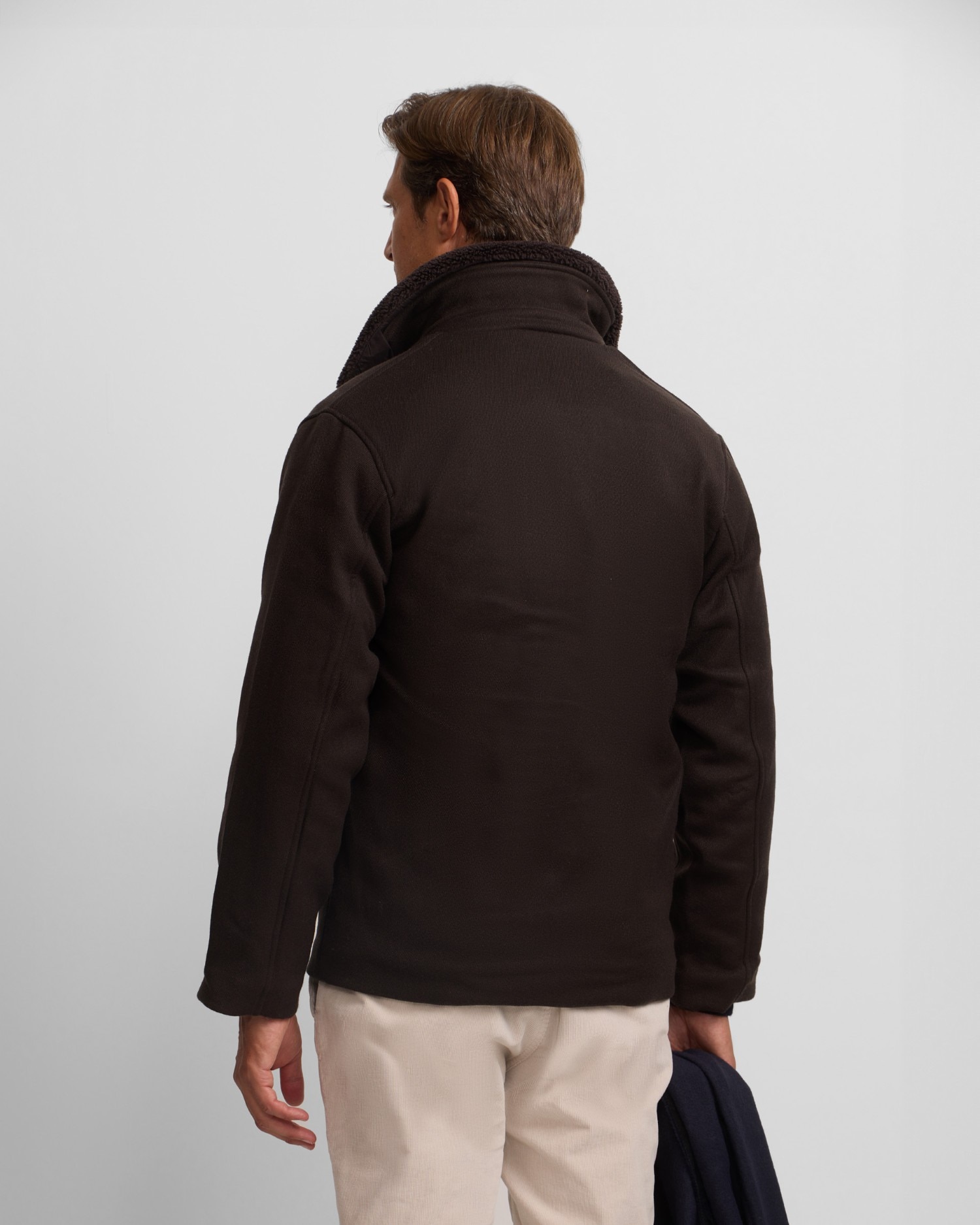 Blusão Clássico Regular Fit Castanho-escuro-2