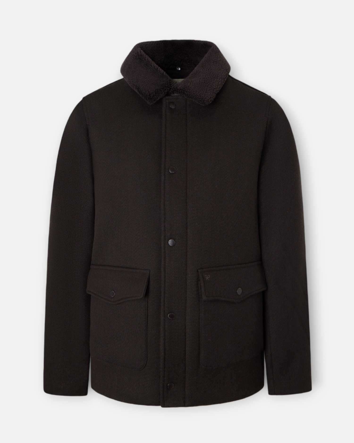 Blusão Clássico Regular Fit Castanho-escuro-4