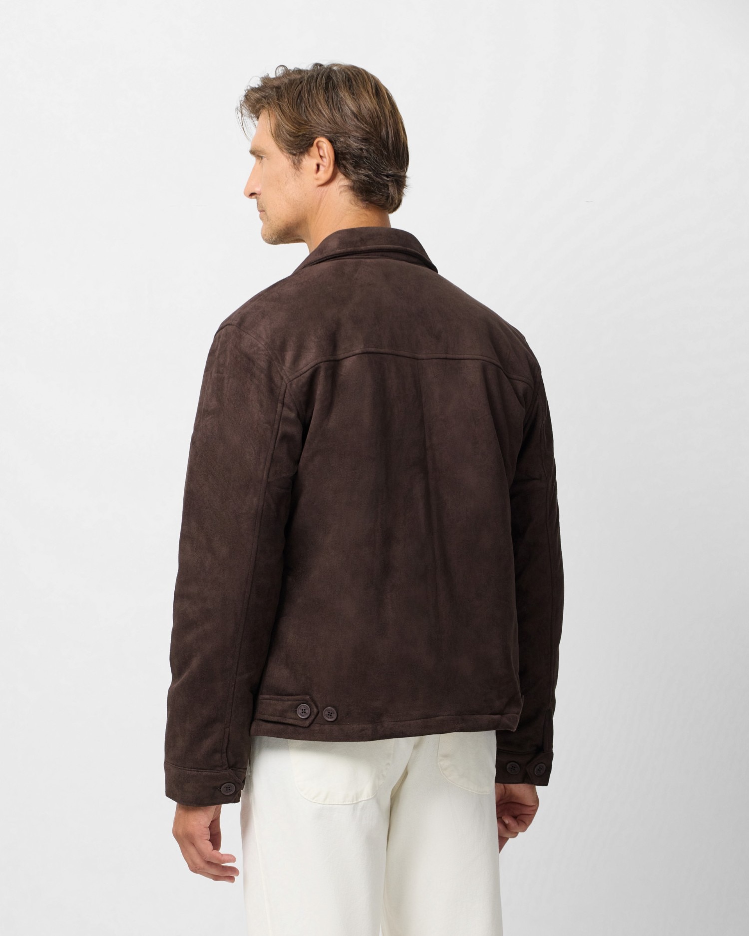 Blusão de Camurça em Castanho Castanho-escuro-2