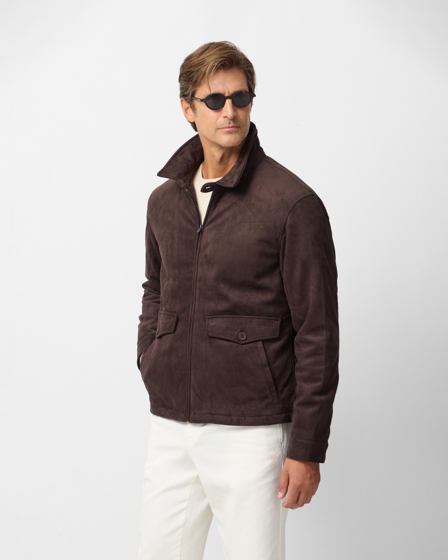 Imagem 0 de Blusão de Camurça em Castanho