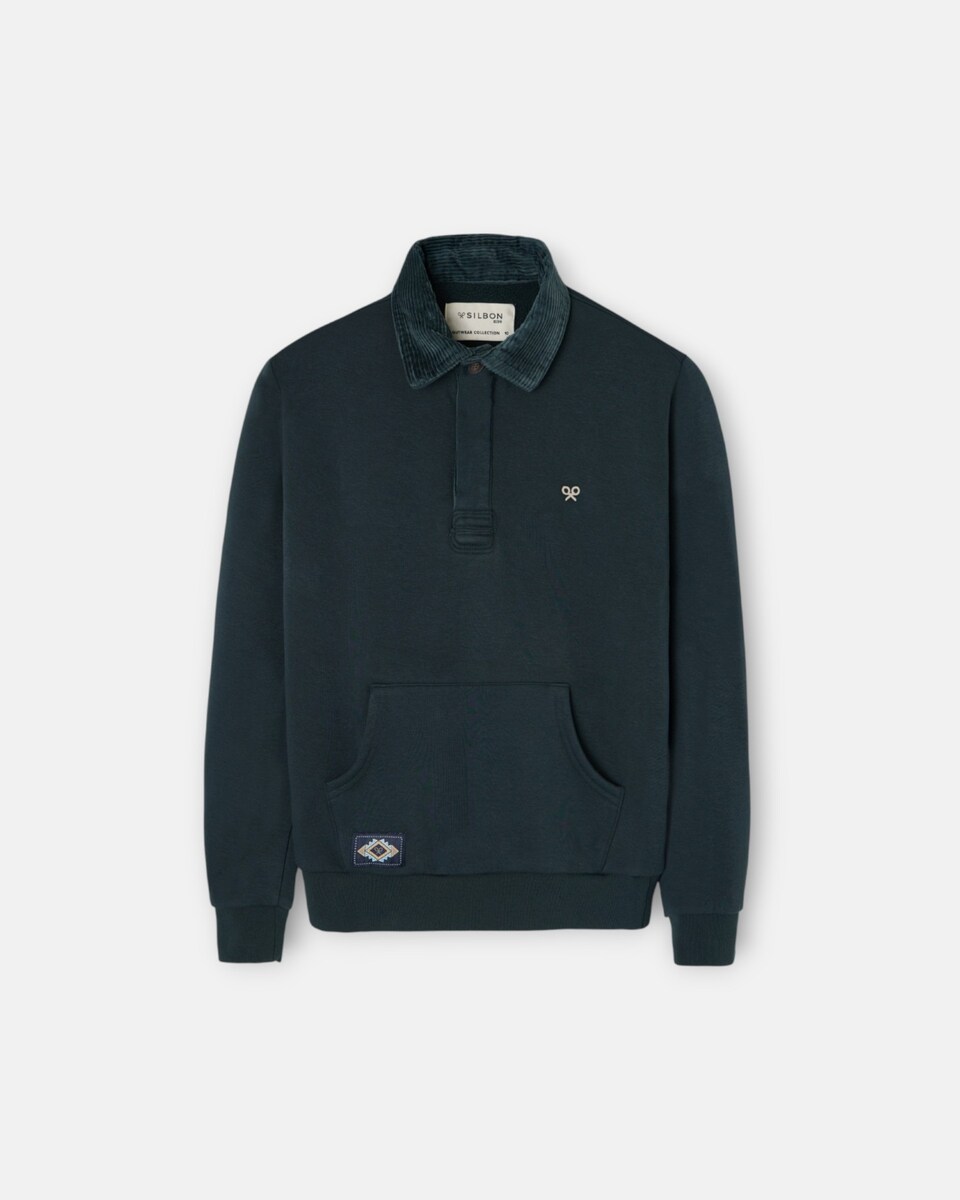 Casaco com Forro Polar Infantil Canguru Verde-escuro-4