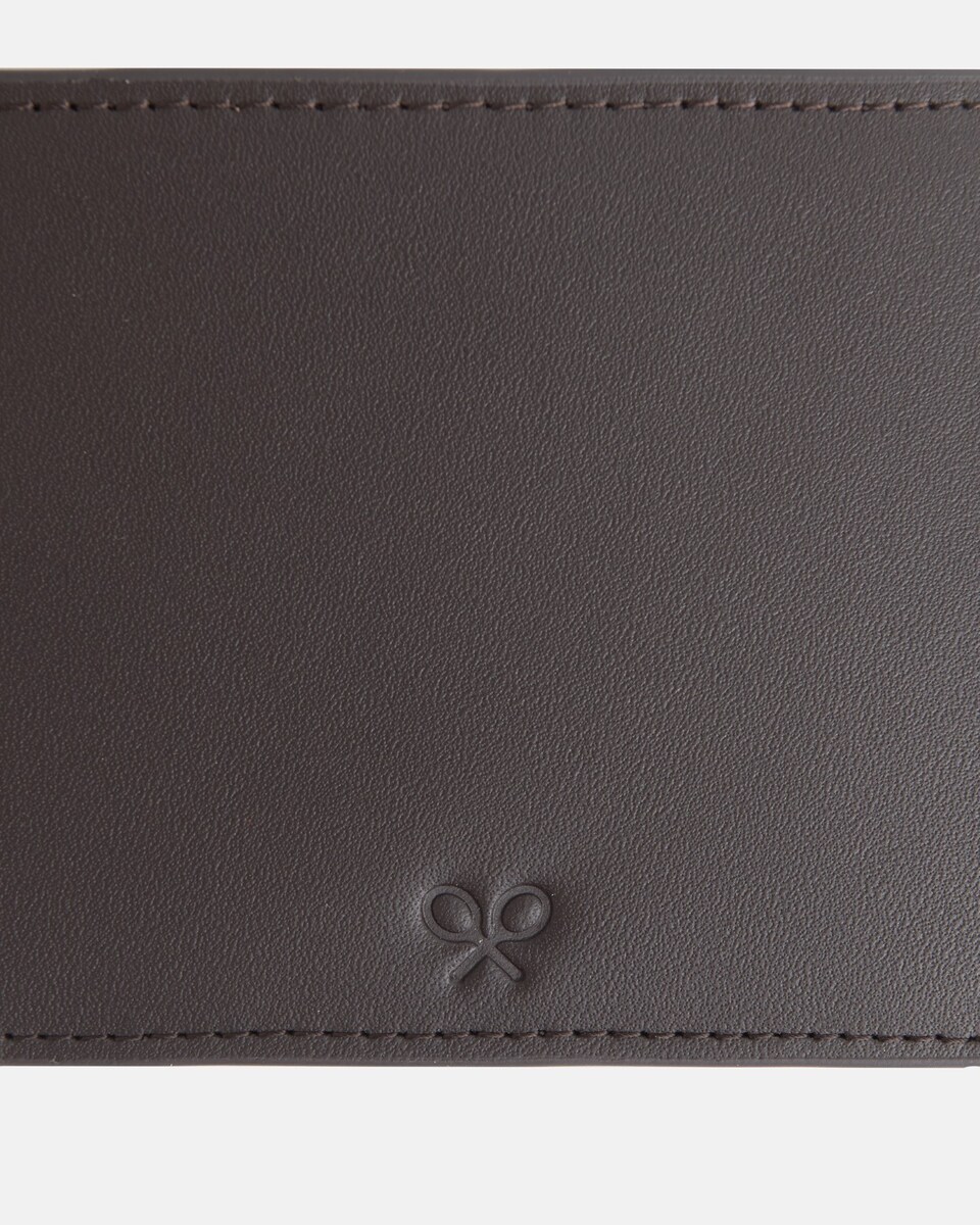 Carteira de Pele em Castanho Castanho-3