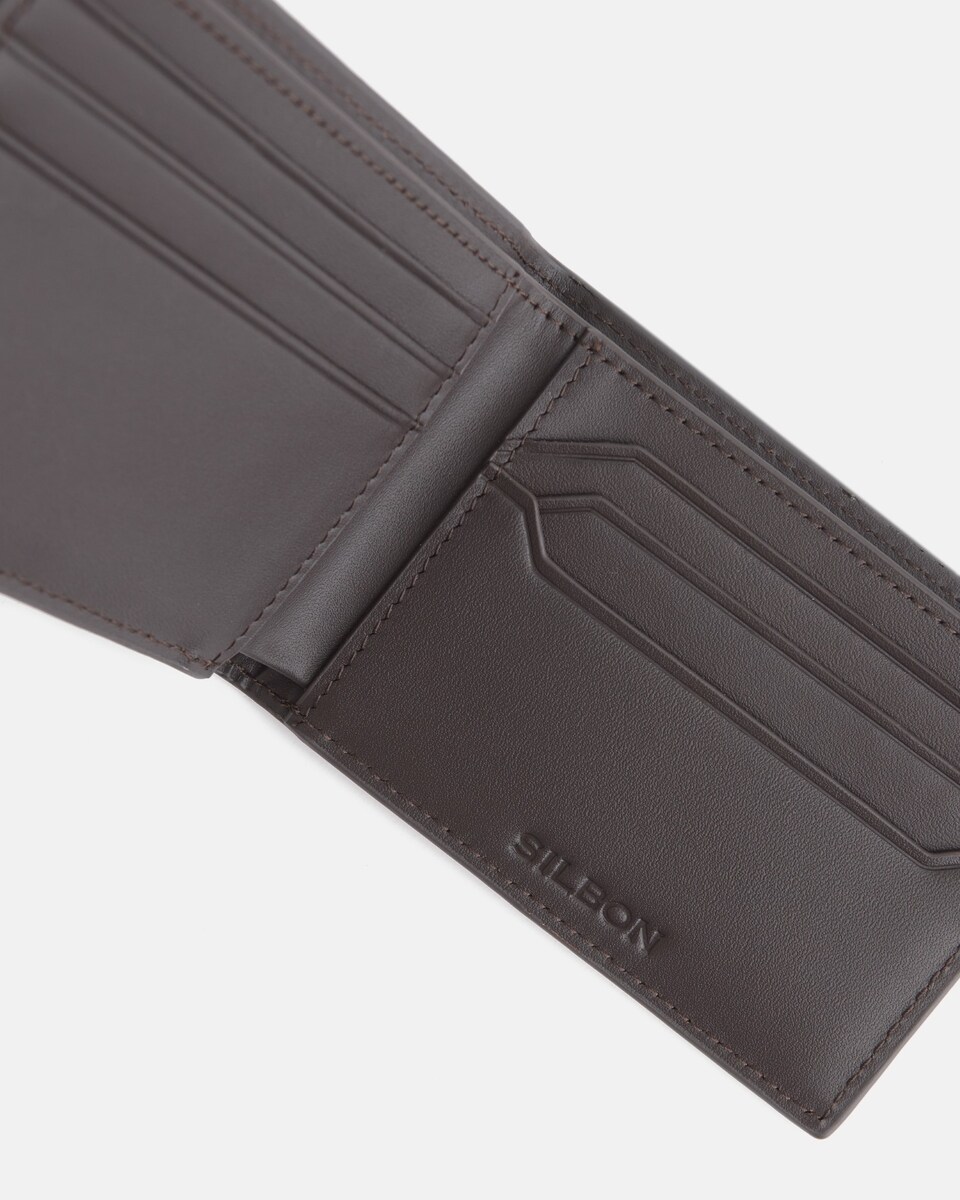 Carteira de Pele em Castanho Castanho-4