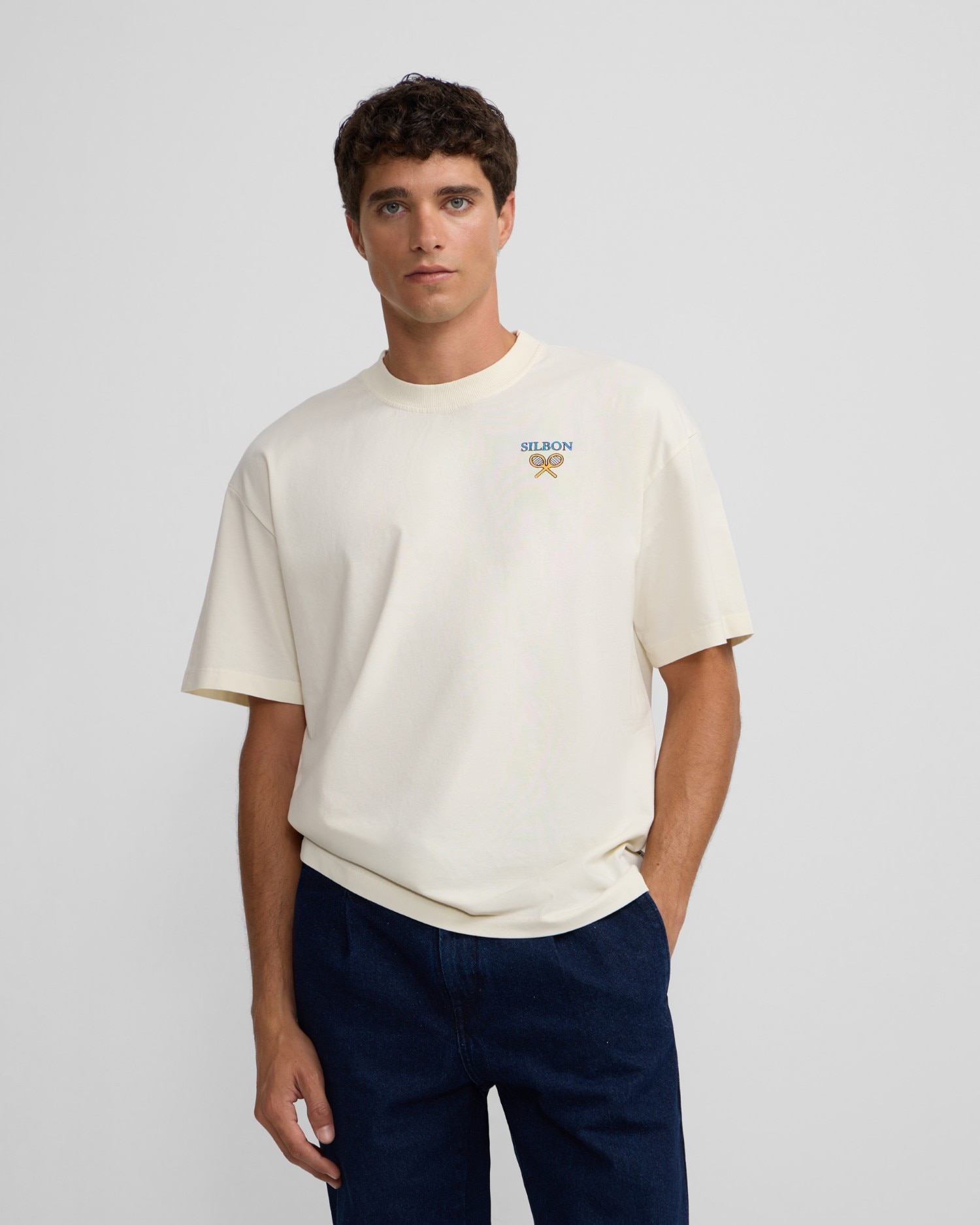 T-shirt Oversize Relaxed Fit Perfect Set em Creme Creme-1