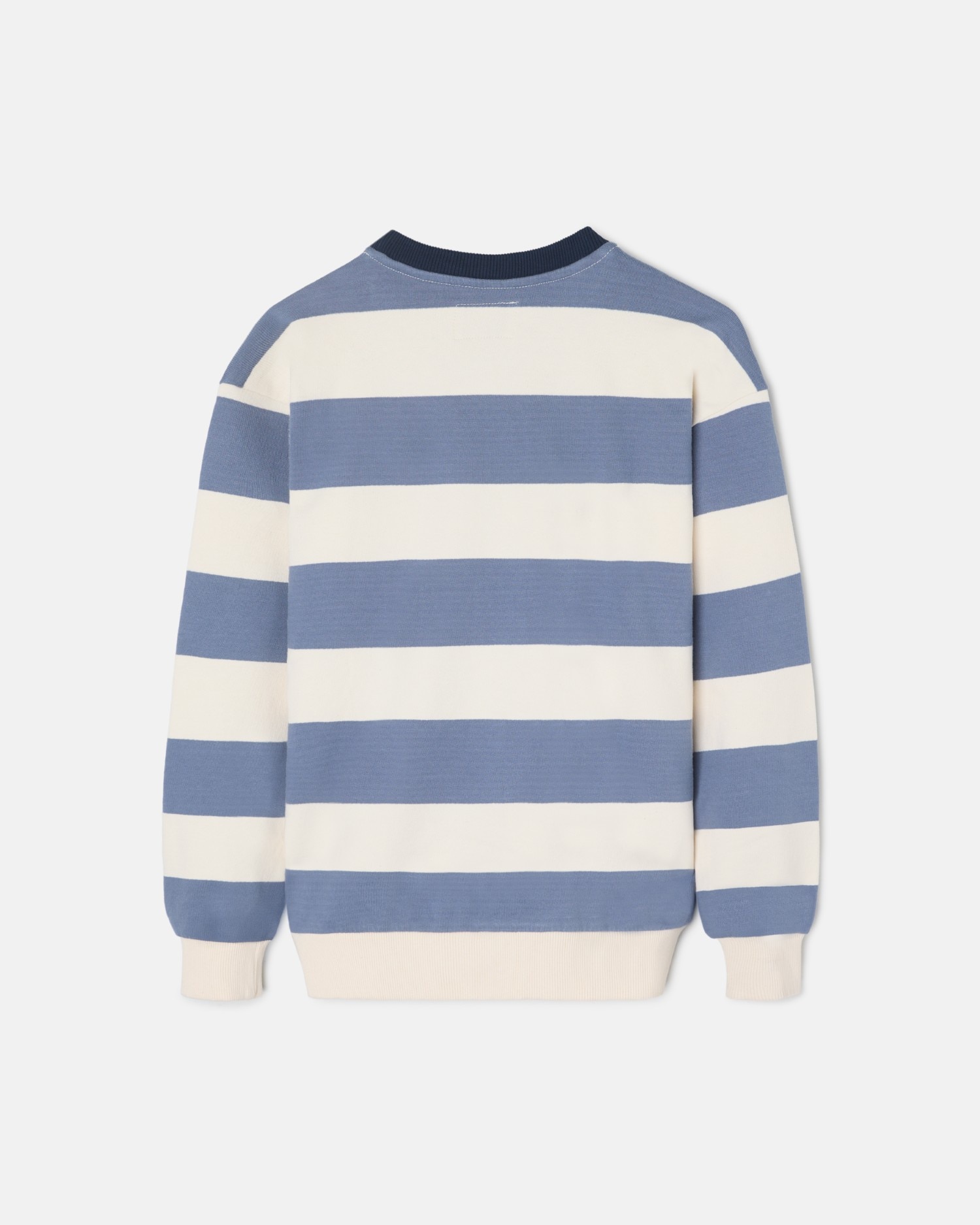 Sweat Infantil Às Riscas Largas Azul-5