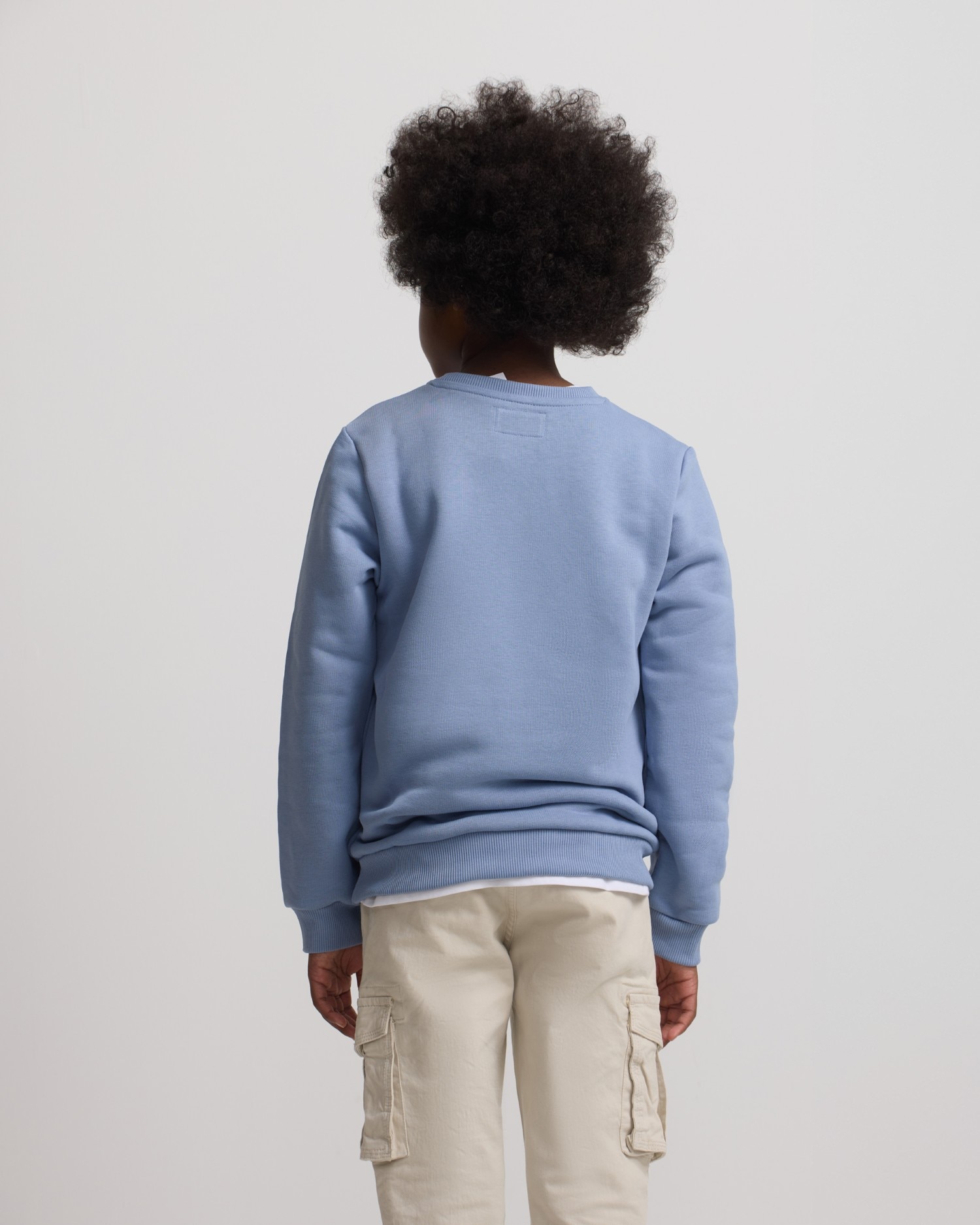 Sweatshirt sem Capuz Infantil Minilogo Azul-claro-2