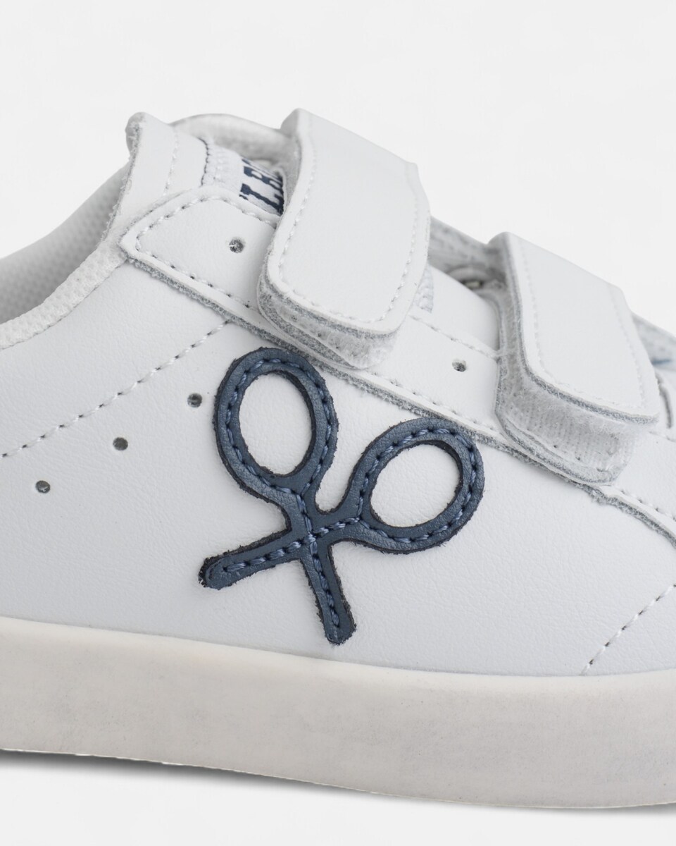 Sapatilha com Velcro Smile Branco-2