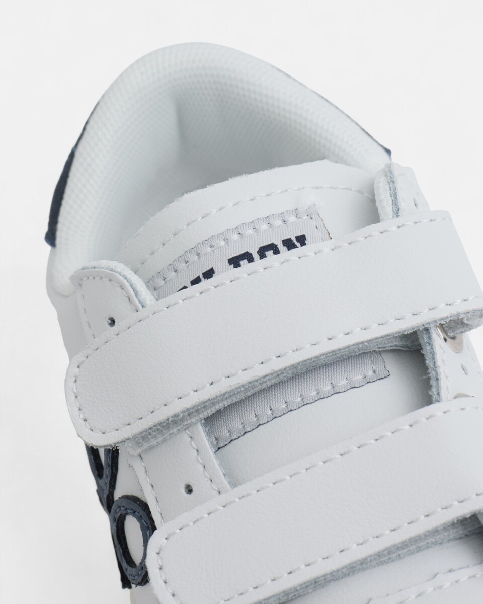 Sapatilha com Velcro Smile Branco-4