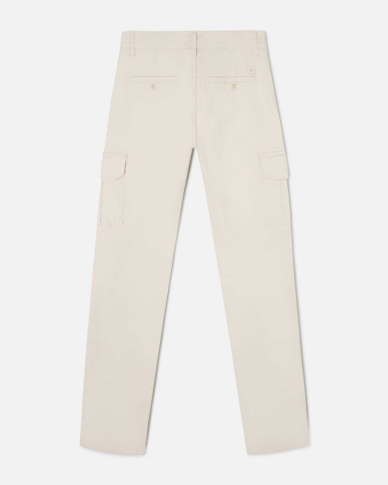Calças Cargo Casual Creme-5