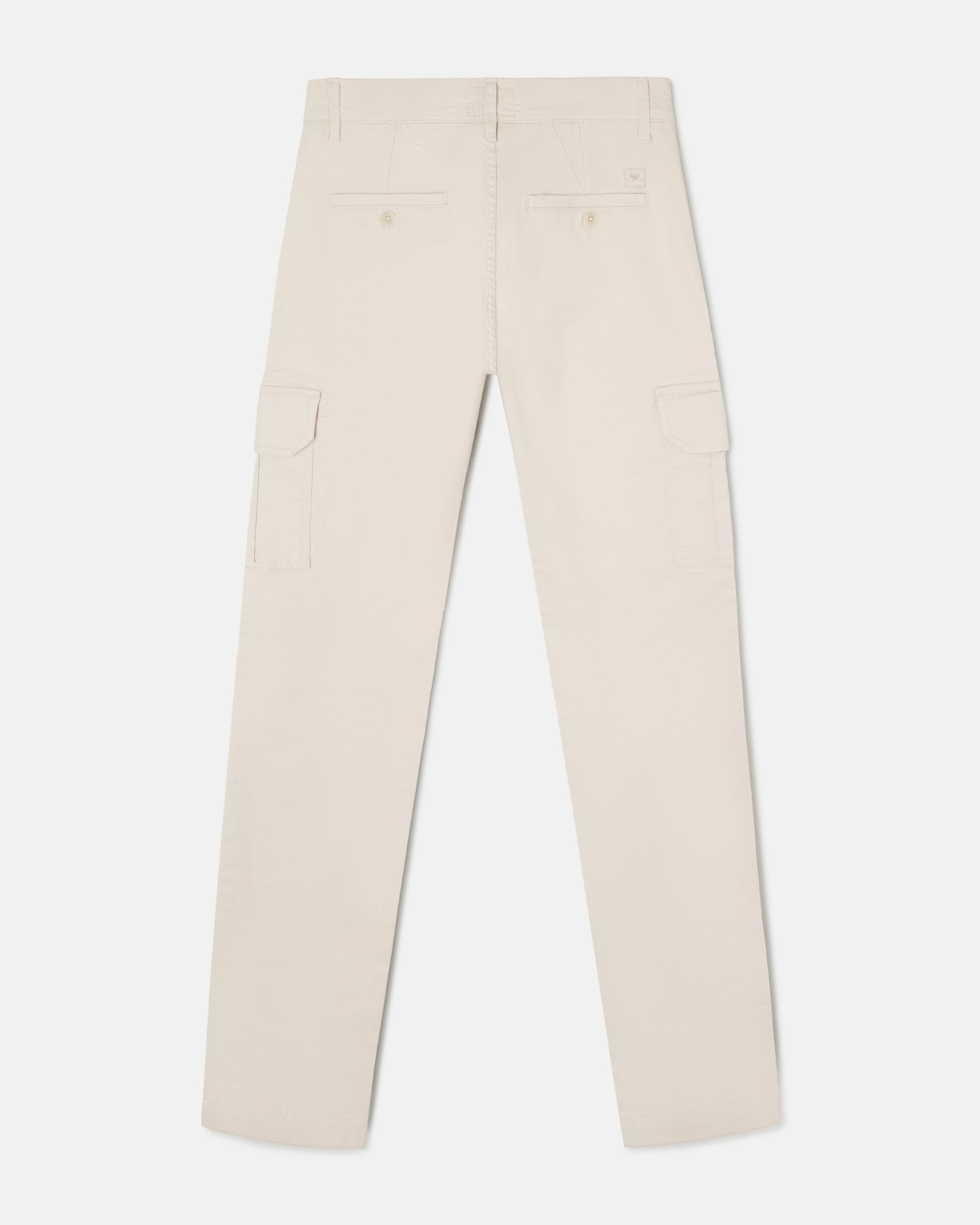Calças Cargo Casual Creme-5