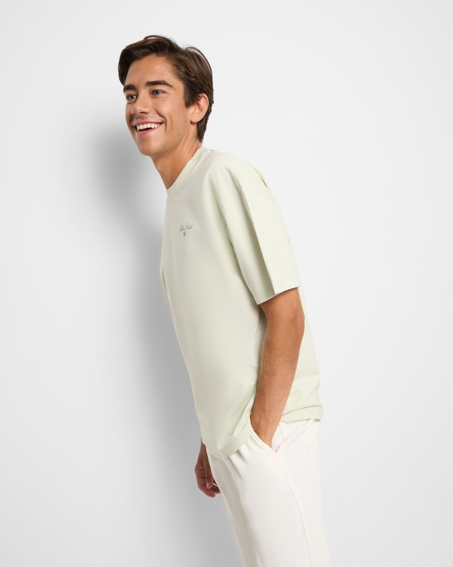 Imagem 0 de T-shirt Relaxed Fit Art Style Verde-claro