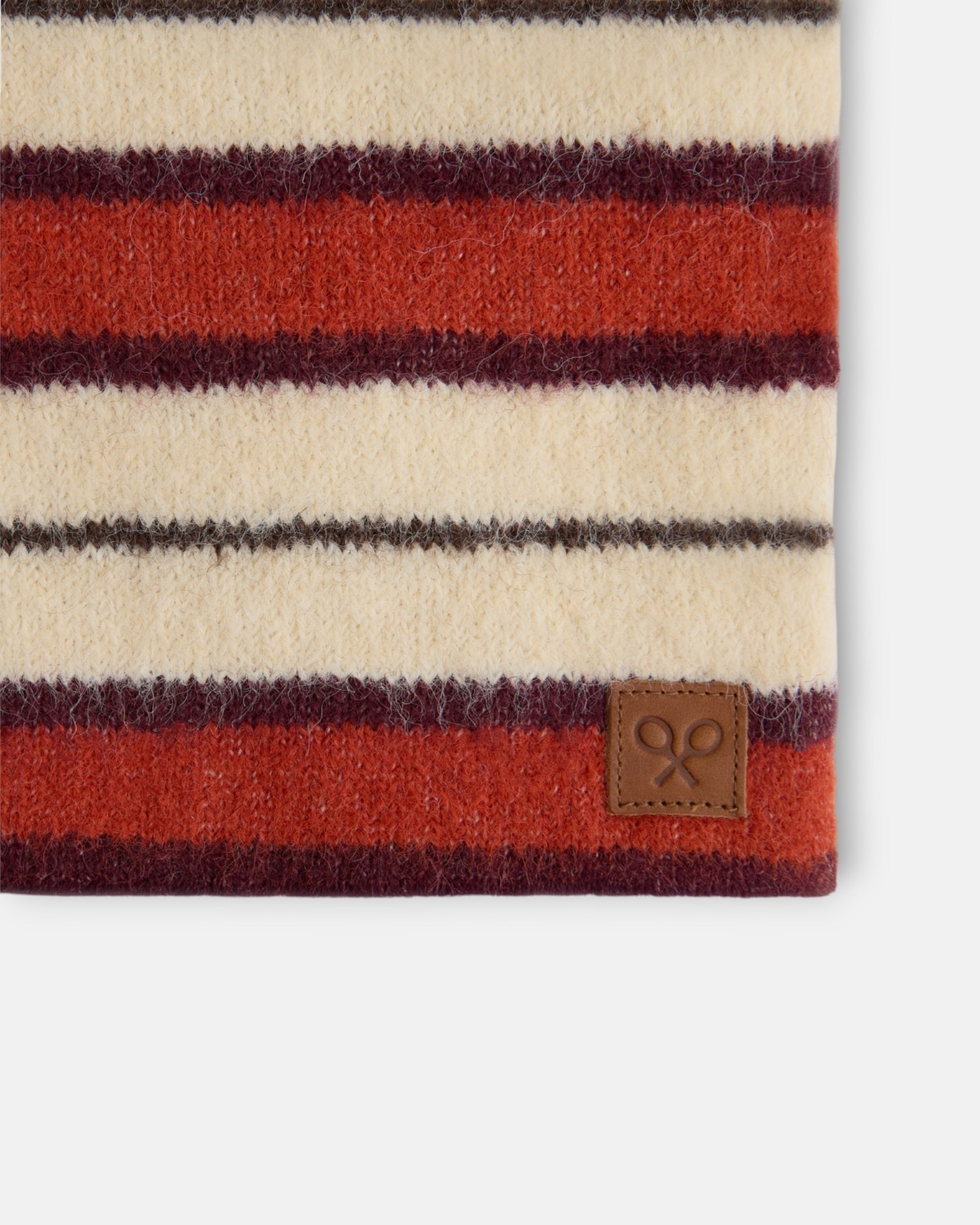 Cachecol de Lã Vermelho / Branco-3
