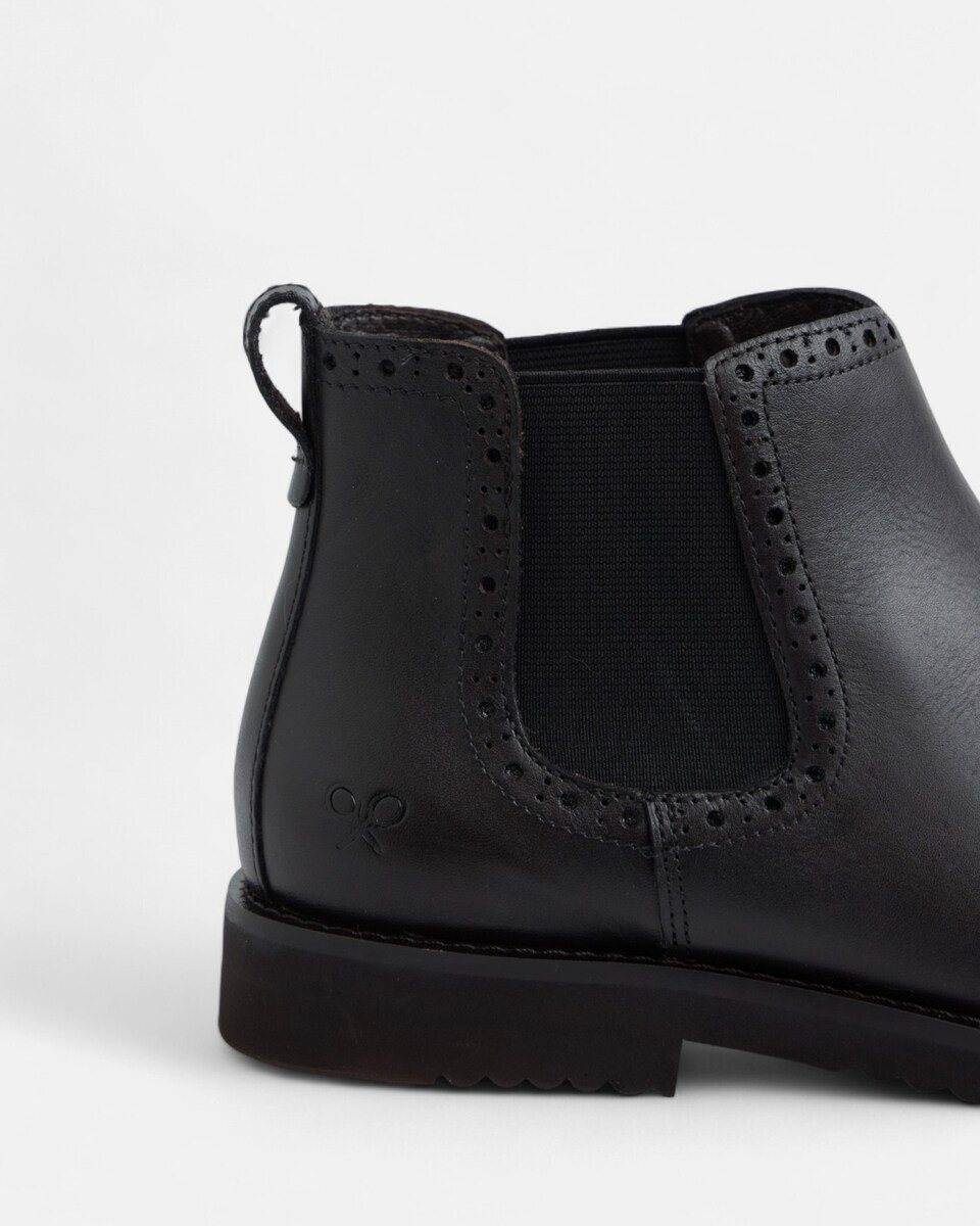 Bota Chelsea em Pele Castanho Castanho-2