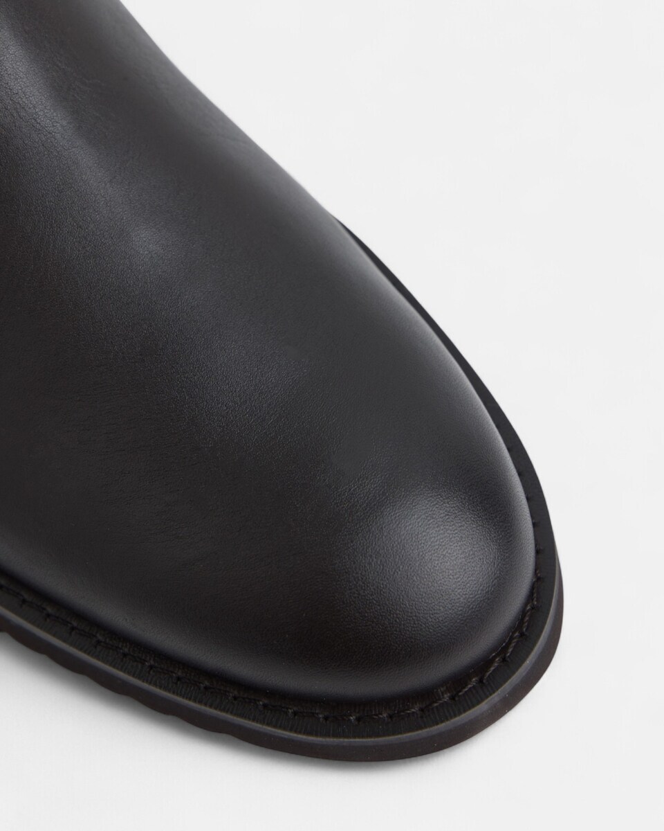 Bota Chelsea em Pele Castanho Castanho-4