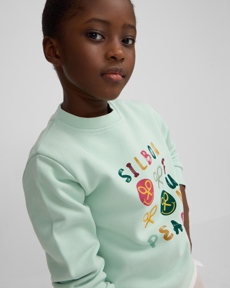 Sweatshirt Fun And Peace Verde Verde-3