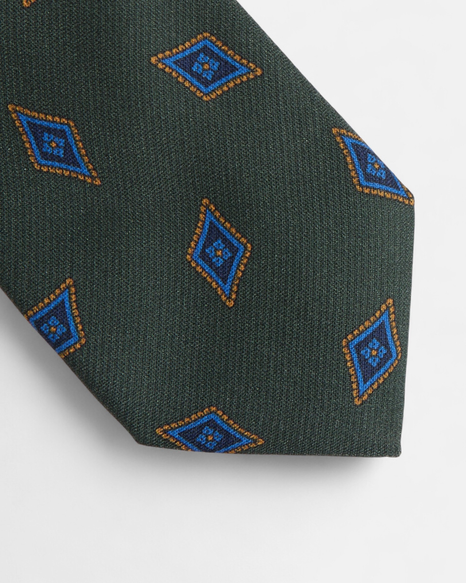 Gravata com Motivo de Losango Verde-2