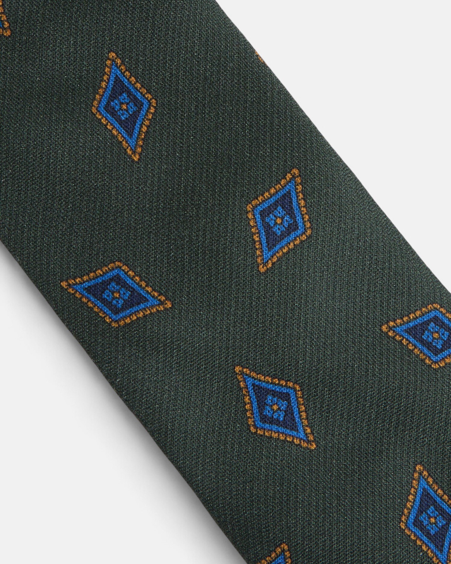 Gravata com Motivo de Losango Verde-3